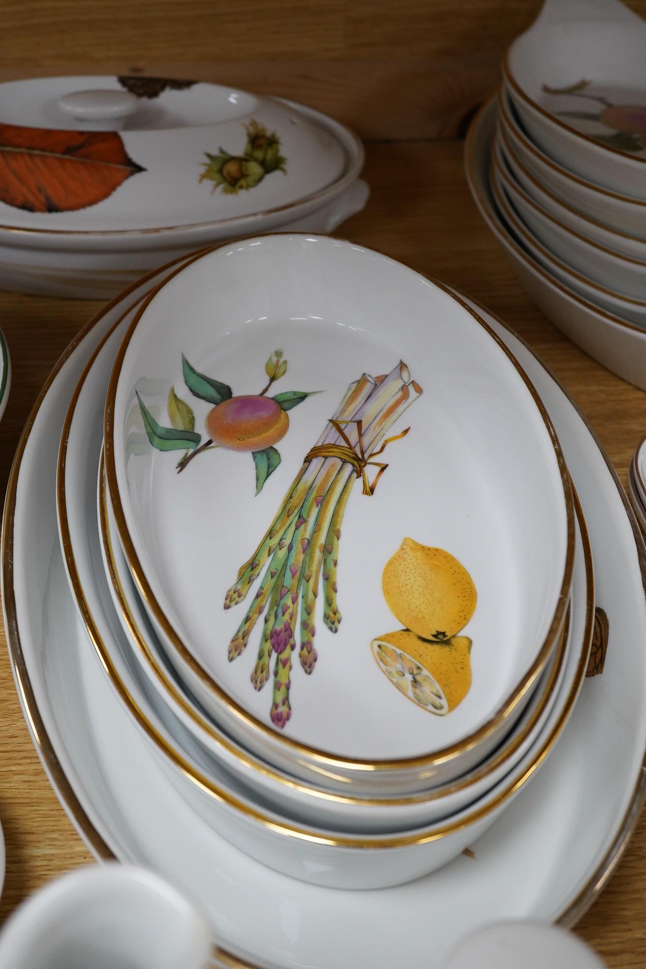 A Royal Worcester Evesham dinner service and table ware. Condition - fair to good